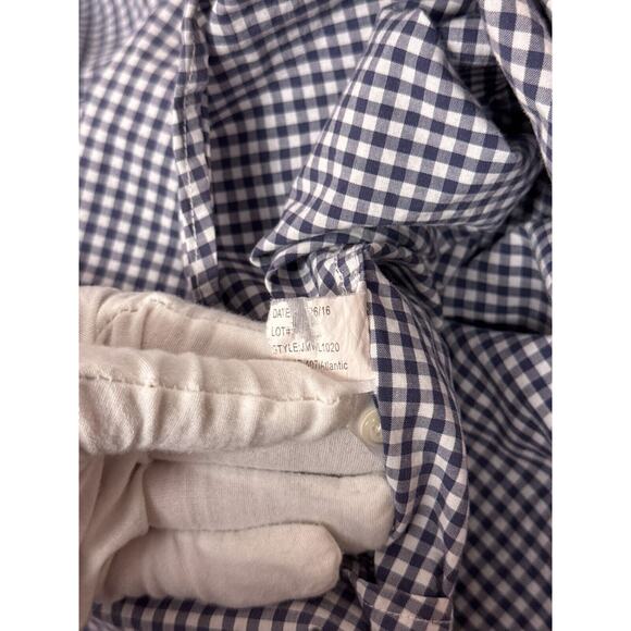 Johnnie O Shirt Large Mens Blue Gingham Check Long Sleeve Button Up Woven - Picture 9 of 9